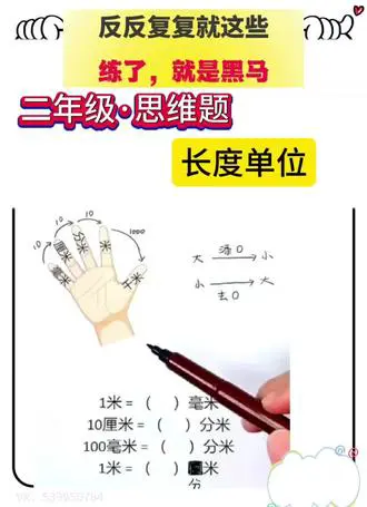 二年级长度单位数学题