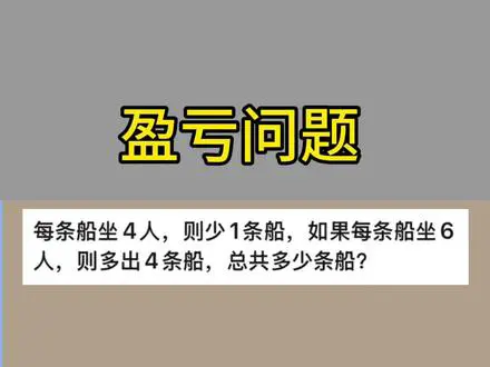 三年级盈亏问题巧解